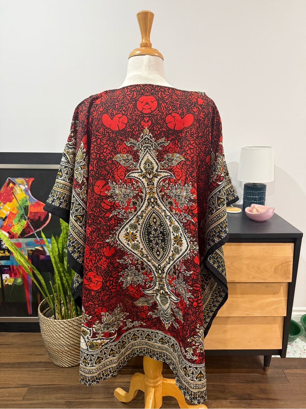 Red Mini Kaftan - Picture 5 of 8